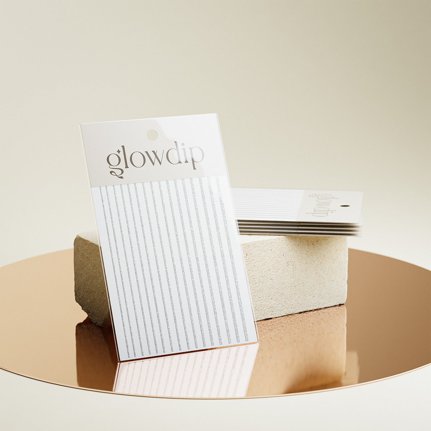 Line Sticker - Silver Glitter