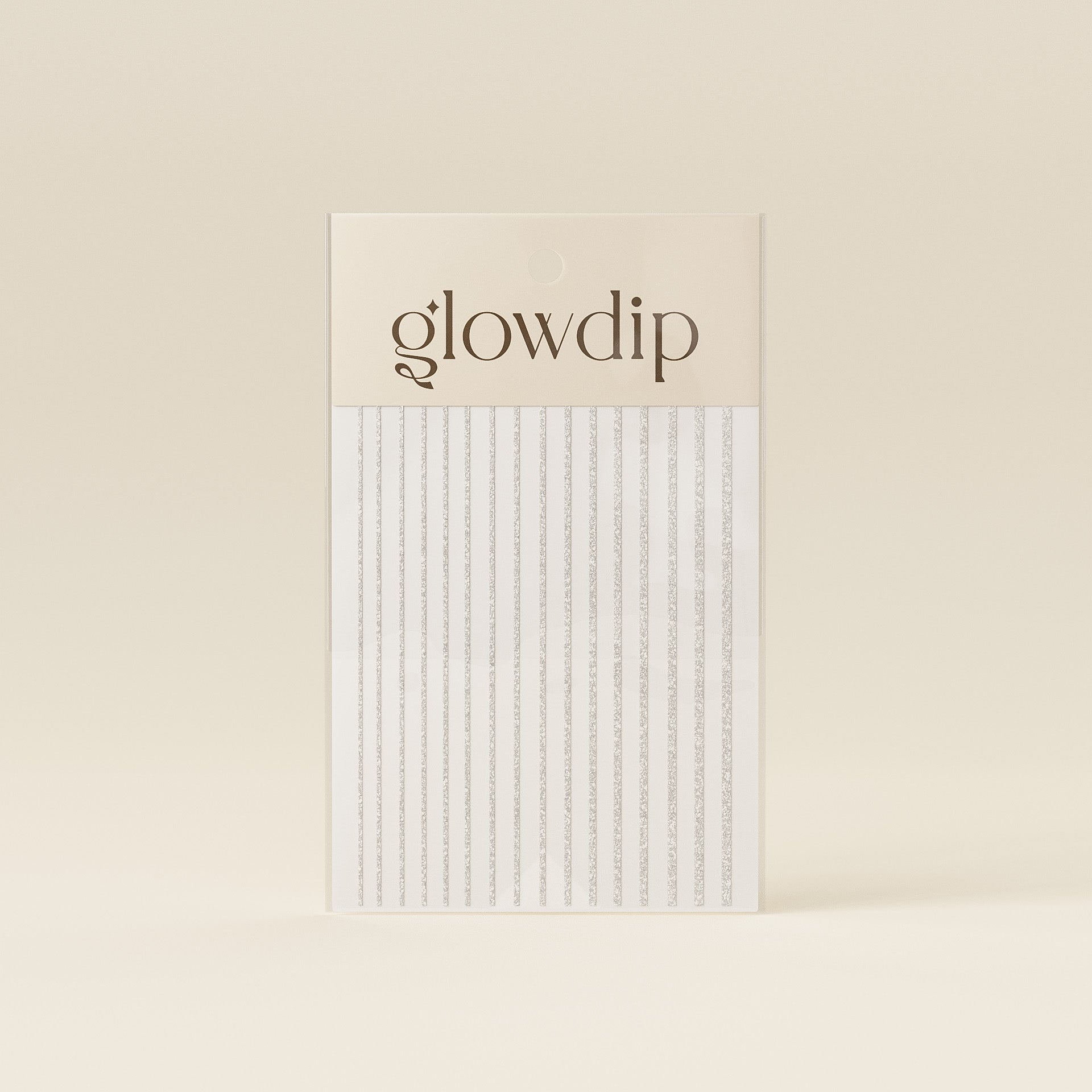 Line Sticker - Silver Glitter