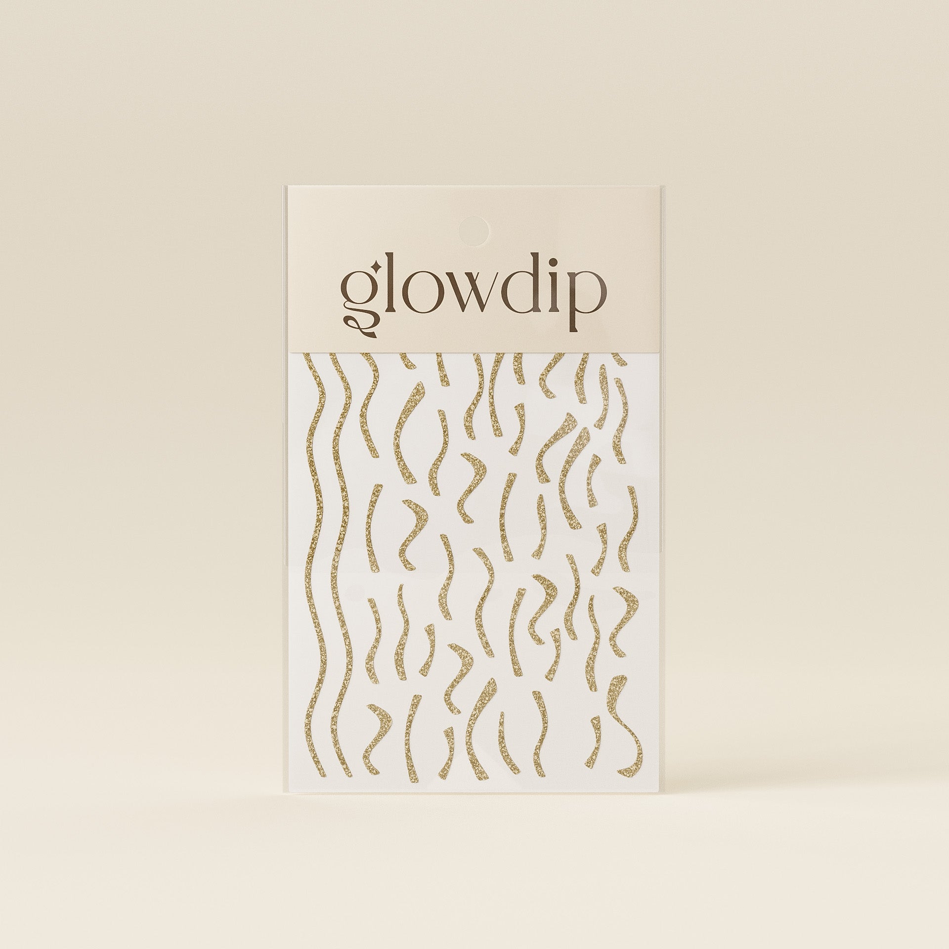 Nail Art Sticker - Gold glitter