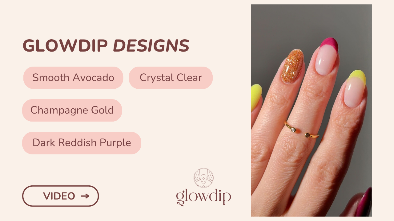 Dark Reddish Purple + Smooth Avocado + Champagne Gold + Crystal Clear