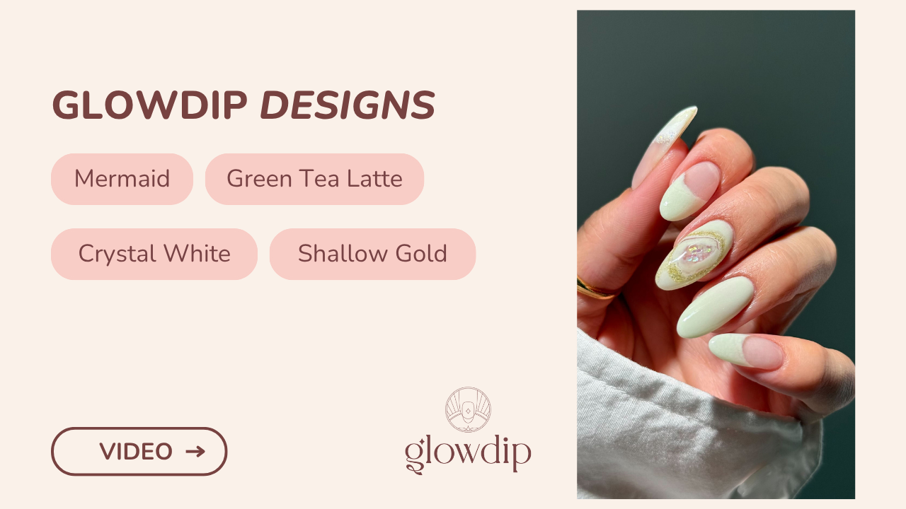 Mermaid + Green Tea Latte + Crystal White + Shallow Gold