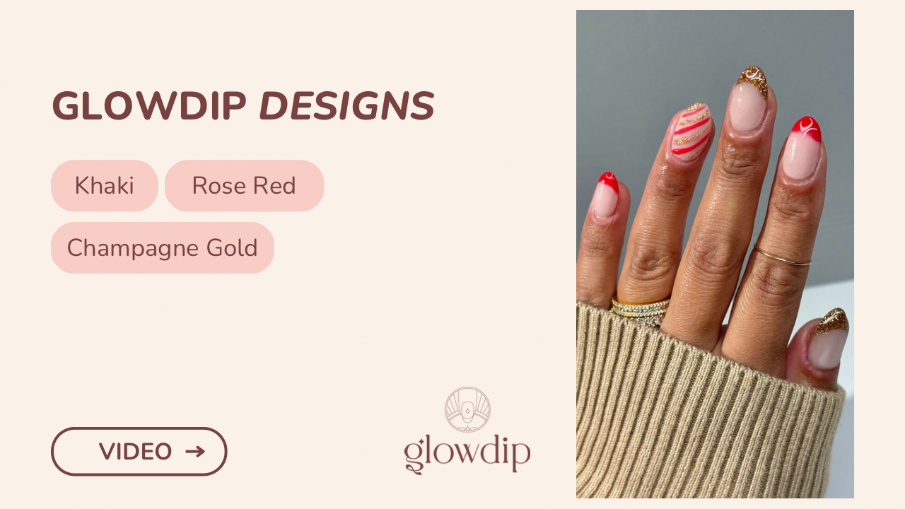 Khaki + Rose Red + Champagne Gold - Holiday Twirl