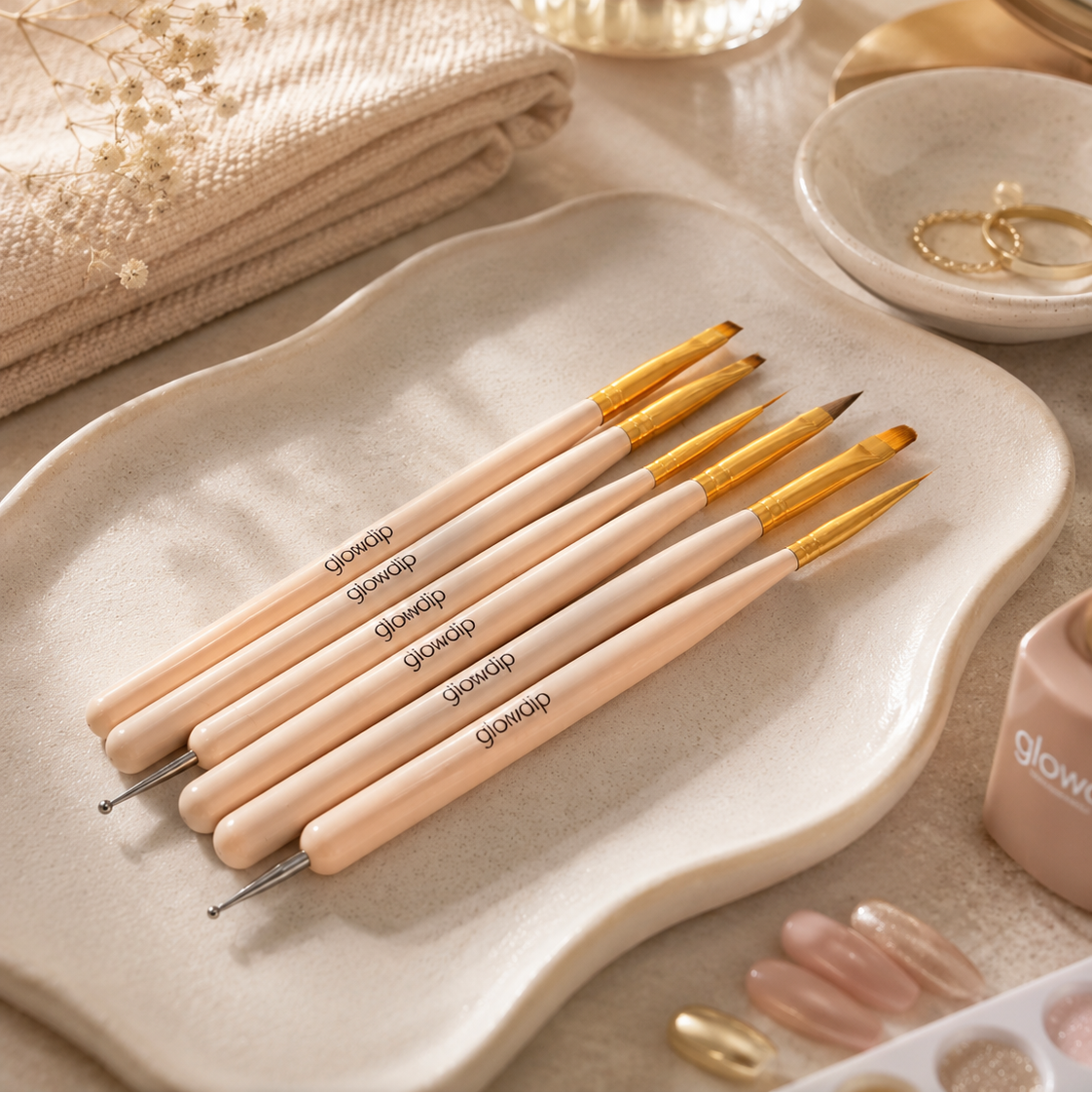 Nail Art Brush Set (6 pieces)